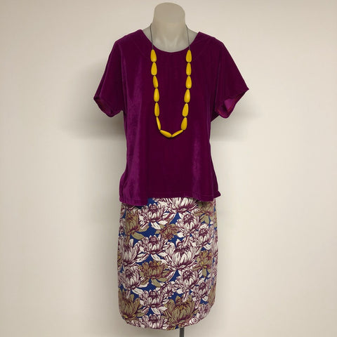 Surge Cobalt + Purple Floral Skirt