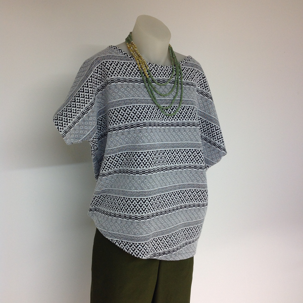 Surge Black + White Knit Pluto Top