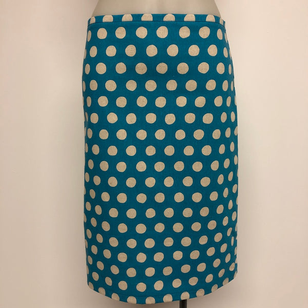 Surge Turquoise Spot Linen Skirt