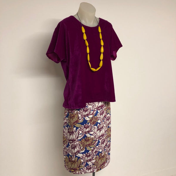 Surge Cobalt + Purple Floral Skirt