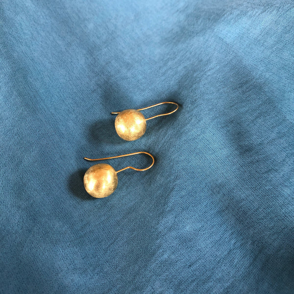 Gold Plated Ball Drop Earrings