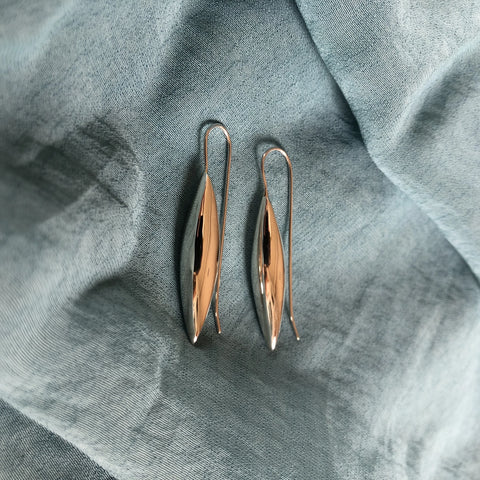 Sterling Silver Bullet Drop Earrings