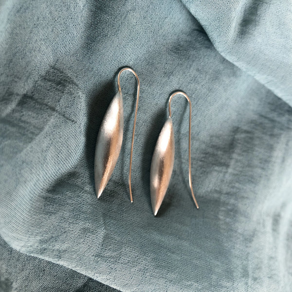 Sterling Silver Bullet Drop Earrings