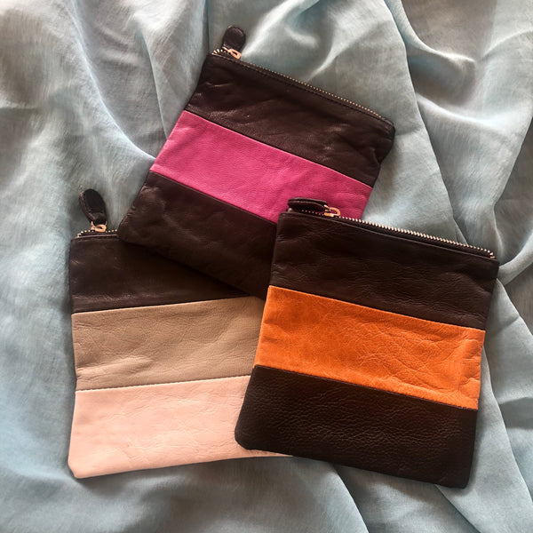 Leather 3 Panel Purse