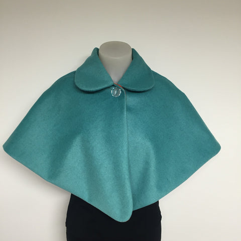 Surge Aqua Wool Cape