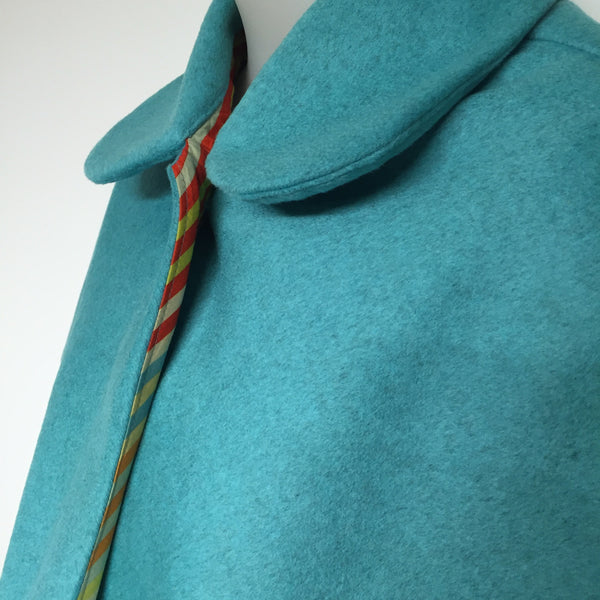 Surge Aqua Wool Cape