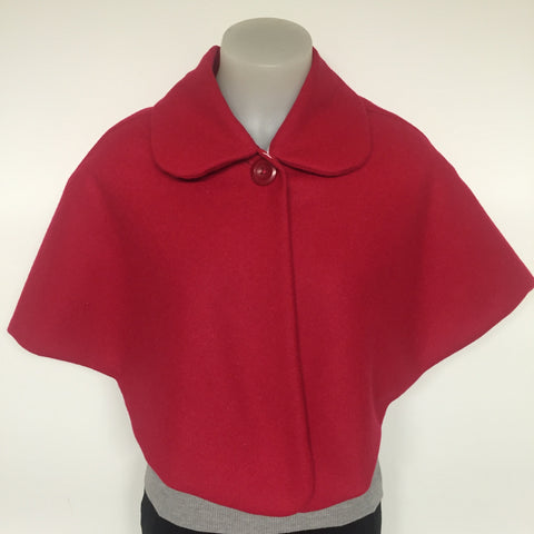 Surge Red Wool Cape