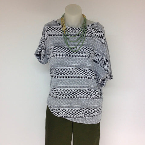 Surge Black + White Knit Pluto Top