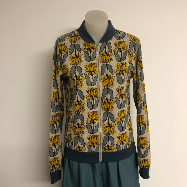 Surge Sage + Yellow Linen Bomber Jacket