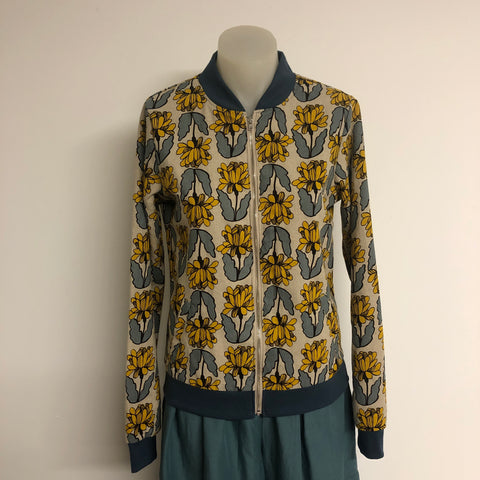 Surge Sage + Yellow Linen Bomber Jacket